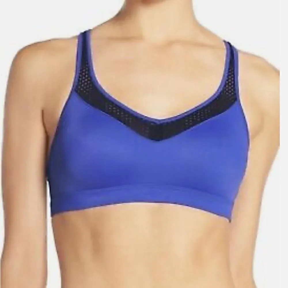 Wacoal Medium Impact Mesh Panel Dazzling Blue Sports Bra 852214 Size 36A/B